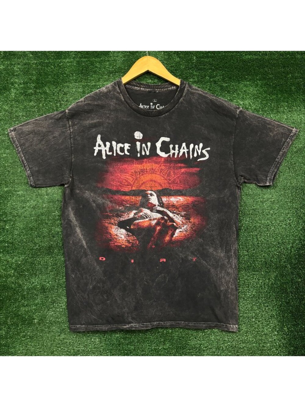 Alice In Chains Dirt Est 1987 Rock Band Mineral Wash T-Shirt Size Large